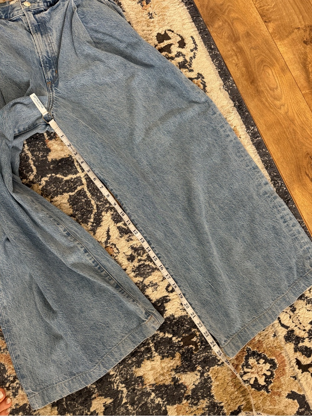 AGOLDE Ellis Trouser Wide Leg size 30-32 in Baffle Wash Light Denim - Picture 8 of 10